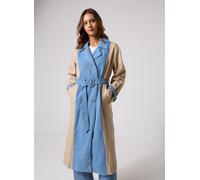 Vila - Bekleidung Vibera L/S Contrast Denim Trenchcoat - Blau - Größe 34