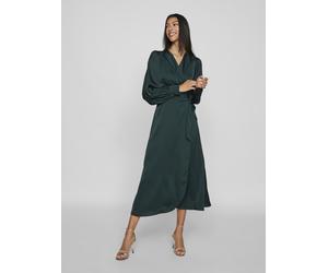 Vila - Bekleidung Vienna Ravenna L/S Ankle Wrap Dress-Noos - Schwarz - Größe 36