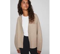 Vila Strickjacke Vijuice Loose L/S Jacket – Ballonärmel – Beige Gr. 34