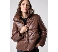 Vila - Bekleidung Vilidda L/S Shinny Puffer Short Jacket - braun - Größe 42