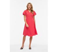 Vila - Bekleidung Vilovie S/S Wrap Midi Dress - Noos - rosa - Größe 40