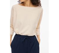 3/4 Arm-Pullover VILA "VIMALU BOATNECK 3/4 SLEEVE KNIT TOP-NOOS", Damen, Gr. L, beige (sandshell detail:melange), Strick, Obermaterial: 50% Polyester, 30% Viskose, 20% Nylon, meliert, loose fit normal