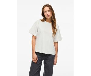 Vila - Bekleidung VIMONIE FLOWER EMB S/S O-NECK - Weiß - Größe M