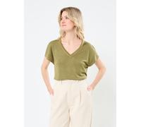 Vila - Bekleidung VINOEL V-NECK S/S STITCH DETAIL TOP - grün - Größe S