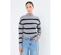 Vila - Bekleidung Viril Mockneck L/S Knit Rib Top 2- Noos - grau - Größe S