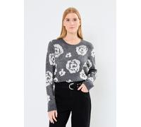 Vila - Bekleidung VISIYA O-NECK L/S JAQUARD KNIT TOP - grau - Größe XS
