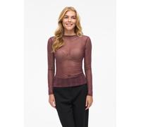 Vila Longsleeve in semitransparentem Design Modell 'TURNO' in Pflaume, Größe XS