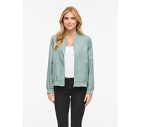 Blouson VILA "VIPAPAYA L/S BOMBER JACKET - NOOS", Damen, Gr. 36, blau surf, Web, Obermaterial: 100% Polyester, unifarben, regular fit normal, Rundhals, Jacken Blouson (60402324-36) blau surf