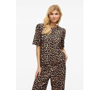 Vila Bluse "Liopana" in Braun - Größe 40 | Damen Blusen