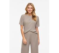 VILA - VIPLISA O-NECK S/S TOP - NOOS Simply Taupe - Gr. - L