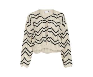 Vila Cardigan "Autra" in Creme - Größe L | Damen Pullover Cardigans