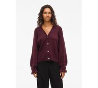 Vila Cardigan "Vitilda" in Bordeaux - Größe M | Damen Pullover Cardigans
