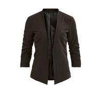 Vila Clothes Damen Blazer VIHER 3/4 New Blazer - NOOS 14039434, Einfarbig, Gr. 42 (Herstellergröße: XL), Mehrfarbig (Black)