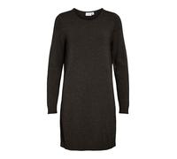 Vila Clothes Damen Kleid VIRIL L/S Knit Dress - NOOS 14042768, Knielang, Einfarbig, Gr. 42 (Herstellergröße: XL), Schwarz (Black)