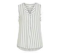 VILA CLOTHES Damen VILUCY S/L TOP - NOOS Top, per pack Mehrfarbig (Snow White Stripes: TOTAL ECLIPSE), 38 (Herstellergröße: M)