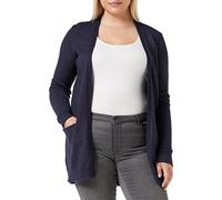 Vila Clothes Damen VIRIL L/S Open Knit Cardigan-NOOS Strickjacke, Total Eclipse (Melange), X-Small (Herstellergröße: XS)