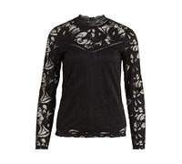 Vila Clothes Damen VISTASIA L/S LACE TOP-NOOS Langarmshirt, per Pack Schwarz (Black Black), 38 (Herstellergröße: M)
