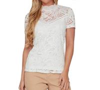 Vila Stasia Lace Short Sleeve T-shirt Weiß XS Frau (Herstellerartikelnummer: 14049852-CloudDancer-XS)