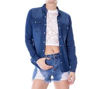 Vila Clothes Vila Classic Blau Damenhemd für Frühling/Sommer - Größe: XL