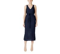 Vila Clothes Vila Eleganz Sommerkleid Blau Damen V-Ausschnit - Größe: S