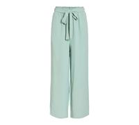 Vila Damen 7/8 Stoffhose weit geschnitten leichte Sommerhose mit Bindegürtel VIJosa Culotte 14100306 Blue Surf 34