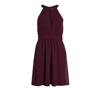 Vila Damen Kleid VIMILINA S/L SHORT WRAP DRESS/KA (34, winetasting)