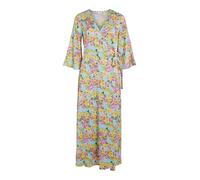 Vila Damen Legeres Blusenkleid mit Kimono Ärmel Midi Dress mit Bindegürtel VISUNA, Farben:Gelb, Größe:38