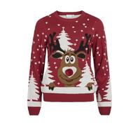 Vila Damen Pullover VICHRISTIE L/S PULLOVER/KA (DE/NL/SE/PL, Alphanumerisch, M, Regular, Regular, pompeian red)