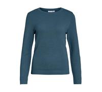 Vila Damen Pullover Vidalo O-Neck L/S Knit Top- Noos (DE/NL/SE/PL, Alphanumerisch, L, Regular, Regular, blue coral)
