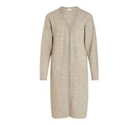 Vila Damen Strickjacke VIJAKIA L/S LONG OPEN CARDIGAN/KA (DE/NL/SE/PL, Alphanumerisch, S, Regular, Regular, natural melange)