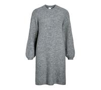 Vila Damen Strickkleid VIRETTA O-NECK L/S KNIT DRESS/R (DE/NL/SE/PL, Alphanumerisch, XL, Regular, Regular, medium grey melange)