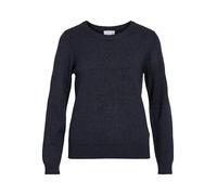 Vila Ril Long Sleeve O Neck Sweater Blau 2XL Frau (Herstellerartikelnummer: 14054177-TotalEclipse/DetailMelange-XXL)