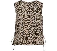 Vila Damen Top VIPRISILLA PRI O-Neck S/L TOP/VOL/RC/2 (DE/NL/SE/PL, Numerisch, 44, Regular, Regular, Birch Leo)