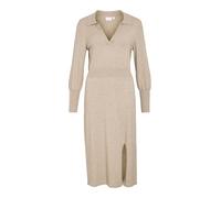 Vila Damen Vicomfy L/S Collar Rib Knit Dress - Noos Kleid (1er Pack)