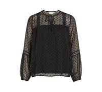 Vila Damen Viedee L/S Top/Su - Noos Bluse 14079577,Schwarz,44