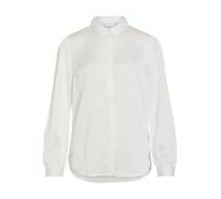 Vila Damen Viellette Satin L/S Shirt/Su - Noos Bluse,Snow White36