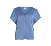 VIELLETTE V-NECK S/S SATIN TOP - NOOS - 34