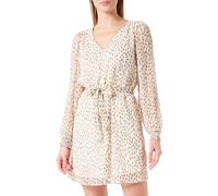 Vila Damen Vifalia Smock V-Neck L/S Dress-Noos Kleid,Birch/AOP:nori,36