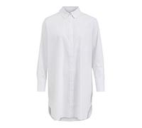 Vila Damen Vigimas Oversize L/S lang skjorte/Sommer noos Hemd, Optical Snow, 40 EU