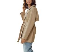 Vila Damen Vijancine L/S Noos Trenchcoat,Cornstalk,34