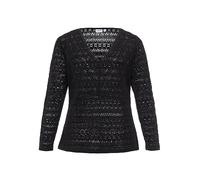 Vila Damen Vila Evoked by Vila Vichikka V-hals L/S Top/Cur - Noos Langarmshirt, Schwarz, 54 EU