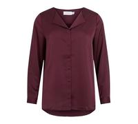 Vila Damen Vila Female Langarmhemd Viellette V-Ausschnitt Viellette V-Neck L/S Satin Shirt - Noos (1er Pack)