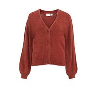 Vila Damen Vilajuli Ls Oversize Rev Knit Cardi-noos Strickjacke, Fired Brick, XL EU