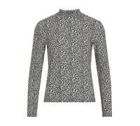 Vila Damen Vileoa L/S Rollneck Top-Noos Langarmshirt, Birch/AOP:Cheetah,S