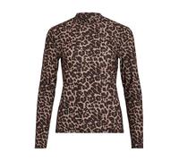Vila Damen Vileoa L/S Rollneck Top-Noos Langarmshirt, Nomad/AOP:Leo,XS