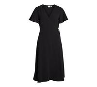 Vila Loe Wrap Kurzarm Midi-kleid 42 Black-14059666-Black