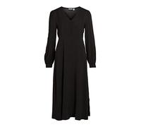 Vila Damen Vipaya L/S Midi Dress/Su - Noos Dress, Schwarz, 38 EU