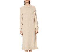 Strickkleid VILA "VIRIL CREW NECK L/S MIDI DRESS - NOOS" Gr. XL (42), N-Gr, beige (natural melange) Damen Kleider (91923647-XL) natural melange