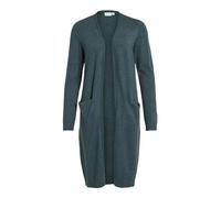 Vila Damen Viril Long L/S Knit Cardigan - Noos Strickjacke 14042770,Ponderosa Pine/Detail:Dark Melange,S