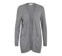 Vila Strickjacke Viril Open – Grau meliert – L – Damen – hüftbedeckend